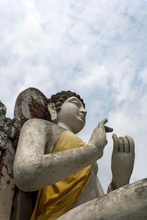 Buddha sit in clear skyの写真素材
