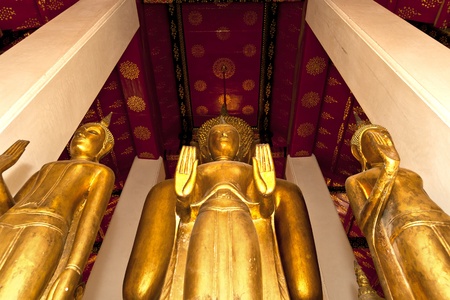 Statue of Buddha image style Located behind the principal の写真素材