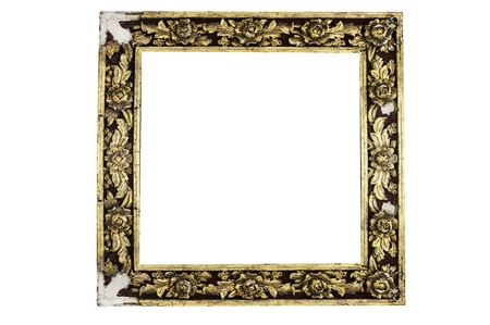 Old Thai style  frame pattern on white background の写真素材