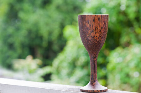 Glass wine is made from wood .の写真素材