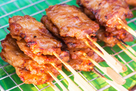 Grilled meat thai style .の写真素材