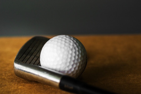 Gold Club and Ball stiil life .の写真素材