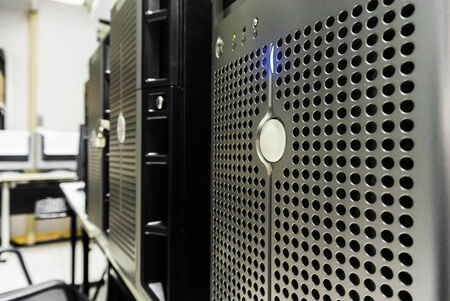 Servers in a Data center room .の写真素材