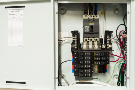 Electricity circuit breakers (fuse box) .の写真素材