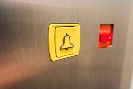 Yellow Alarm Button red switch button .の写真素材
