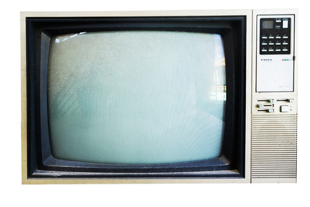 An Vintage TV with direct light .のeditorial素材