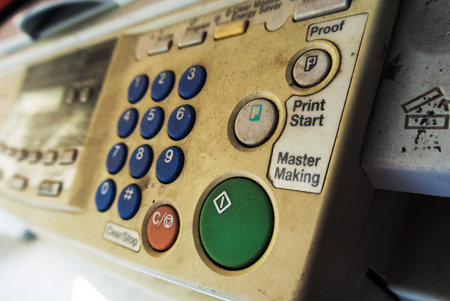 Old Business Copier and Fax with softlight .の写真素材