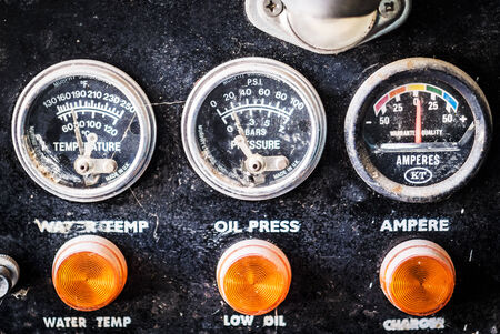 Speedometer motorcycle - old retro classic .の写真素材