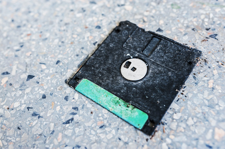 Floppy disk time passing old .の写真素材