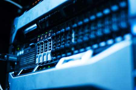 Network servers in data room .