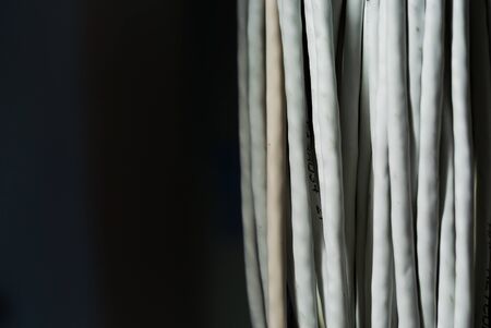 Network hub cable lan Close up .の写真素材