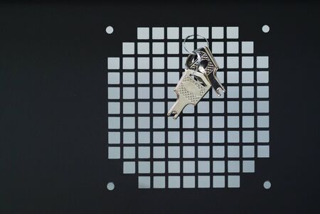 An Key Rack on steel plate .の写真素材