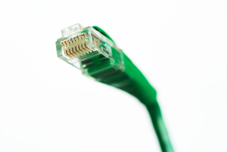 Network Cable RJ45 Head on white background .の写真素材