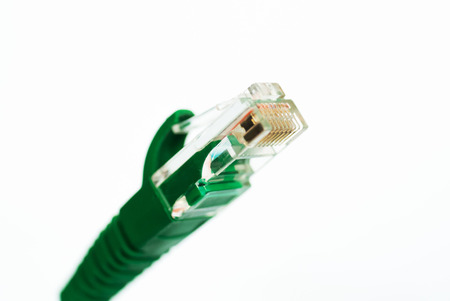 Network Cable RJ45 Head on white background .の写真素材