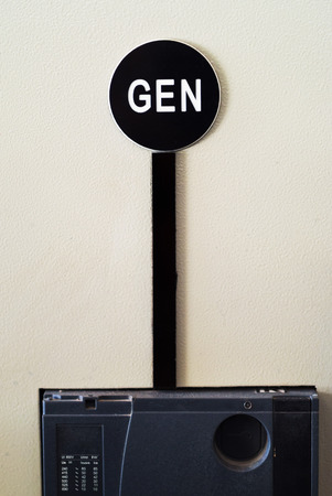 Diesel Generators symbol in Generators room .の写真素材