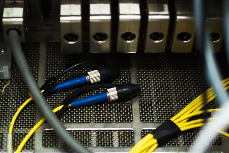 fiber optic with servers in a technology data center .の写真素材