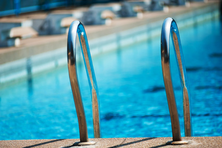 Swimming Pool with stairの写真素材