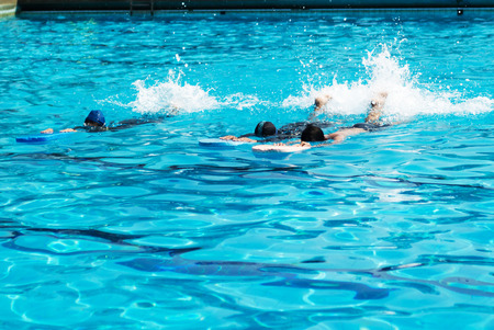Swimming Pool with stairの写真素材