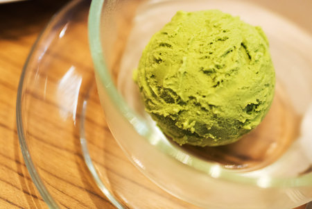 An Green Tea Ice Cream soft light .