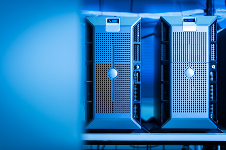 Computer Network servers in data room .の写真素材