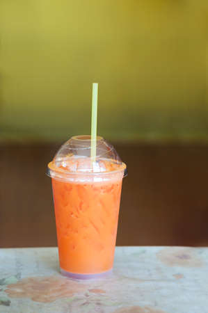 An carrot juice for healthy life .の写真素材