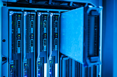 Network servers in data room .の写真素材