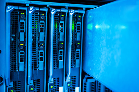 Network servers in data room .の写真素材
