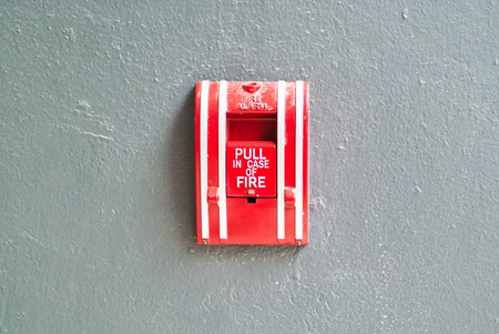An  Fire Alarm near door fire .の写真素材