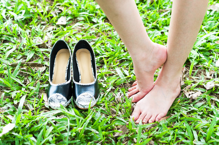 High heel with soft light in relax place .の写真素材