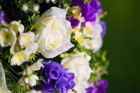 Artificial flowers in soft lightの写真素材