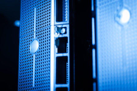 Network servers in data room .