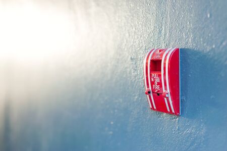 An Fire Alarm near door fire .の写真素材