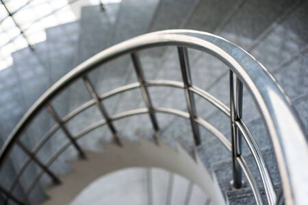 An Spiral  staircase detail close up .の写真素材
