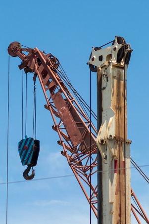 An hoist on top industry place .の写真素材