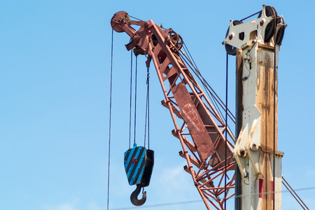 An hoist on top industry place .の写真素材