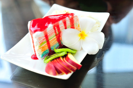 An Various Pieces of cake in soft light .の写真素材