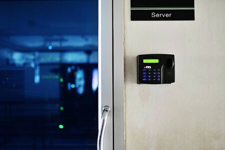 An Fingerprint machine server safety .の写真素材