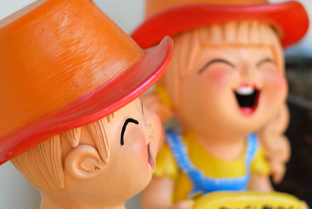 Little Children  statue in soft light .の写真素材