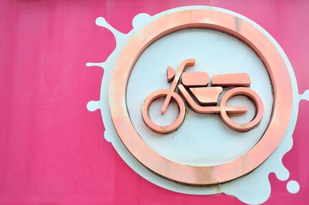 An Motocycle symbol in parking place .の写真素材