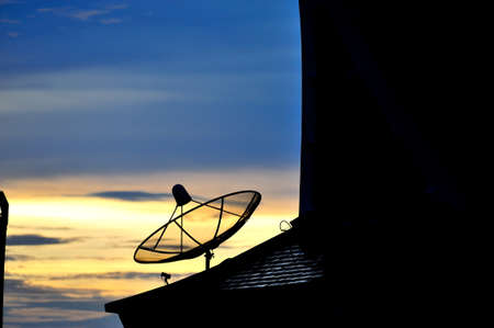 An Radar in blue sky sunset .の写真素材