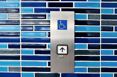 An wheelchair lift symbol in soft light .の写真素材