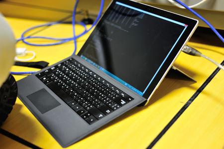 An Computer laptop in working room .の写真素材