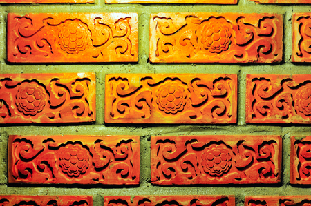 Carved flower concrete texture background .の写真素材