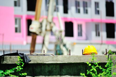 An safety helmet in construction place .の写真素材