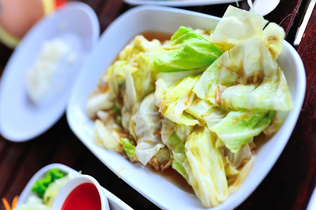 An Fried Cabbage in soft light .の写真素材