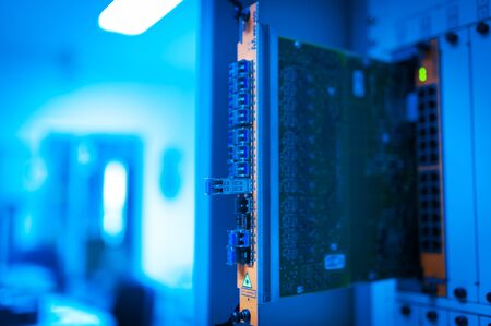 Core switch technology in network room place .の写真素材