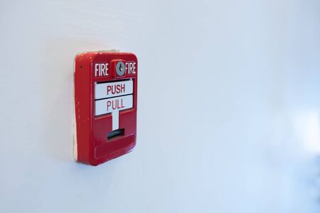 An Fire Alarm near door fire .の写真素材