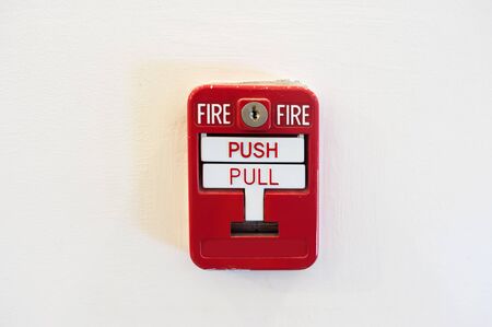 An Fire Alarm near door fire .の写真素材
