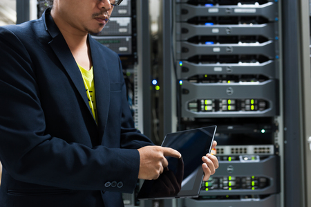 People fix server network in data room .の写真素材
