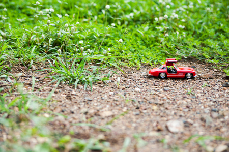 An Sport car model in nature place .の写真素材